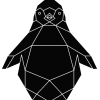 SG006W Pingwin geometryczny - szablon malarski