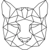 SG009K Gepard geometryczny - szablon malarski