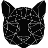 SG009W Gepard geometryczny - szablon malarski