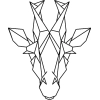 SG013K Żyrafa geometryczny - szablon malarski