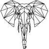 SG015K Słoń geometryczny - szablon malarski