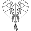 SG017K Słoń geometryczny - szablon malarski