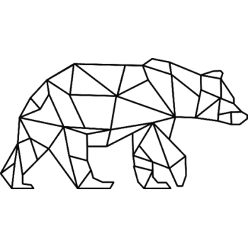 SG002K Niedźwiedź geometryczny - szablon malarski