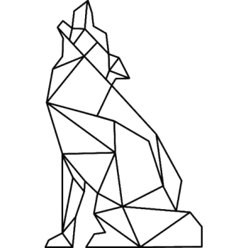 SG003K Wilk geometryczny - szablon malarski
