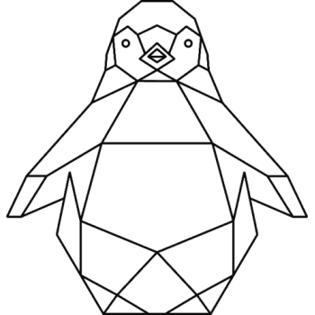 SG006K Pingwin geometryczny - szablon malarski