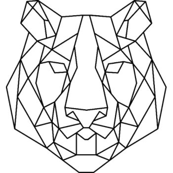 SG007K Tygrys geometryczny - szablon malarski