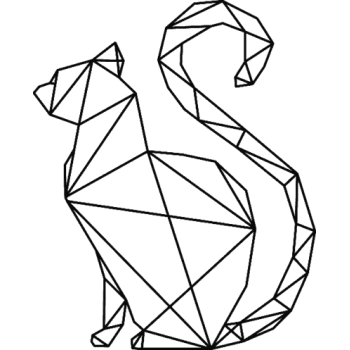 SG019K Kot geometryczny - szablon malarski
