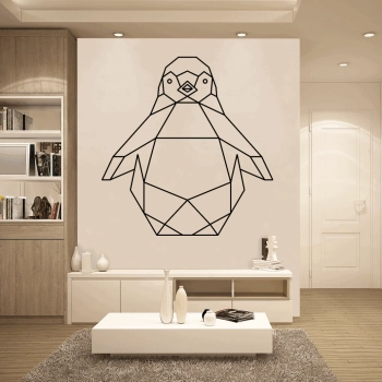 SG006K Pingwin geometryczny - szablon malarski