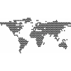 M019 Mapa świata kropkowa