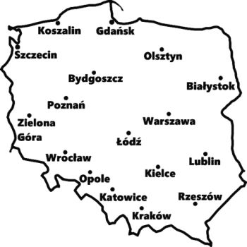 M003 Mapa Polski miasta