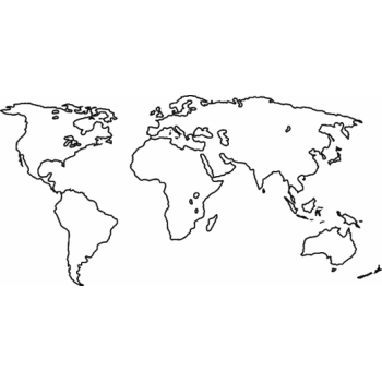 M005 Mapa świata kontur