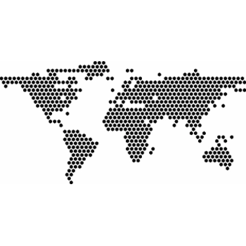 M019 Mapa świata kropkowa